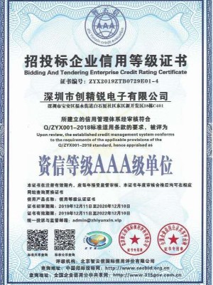 資信等級(jí)AAA級(jí)